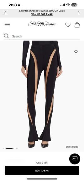 Mugler Women's High-Rise Flare Pants Black Size 14 Party/Cocktail - Picture 5 of 5